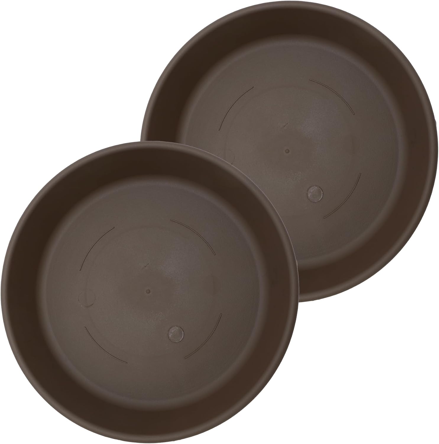 The HC Companies 14 Inch Round Plastic Classic Plant Saucer - Indoor Outdoor Plant Trays for Pots - 14"x14"x2.5" Sandstone