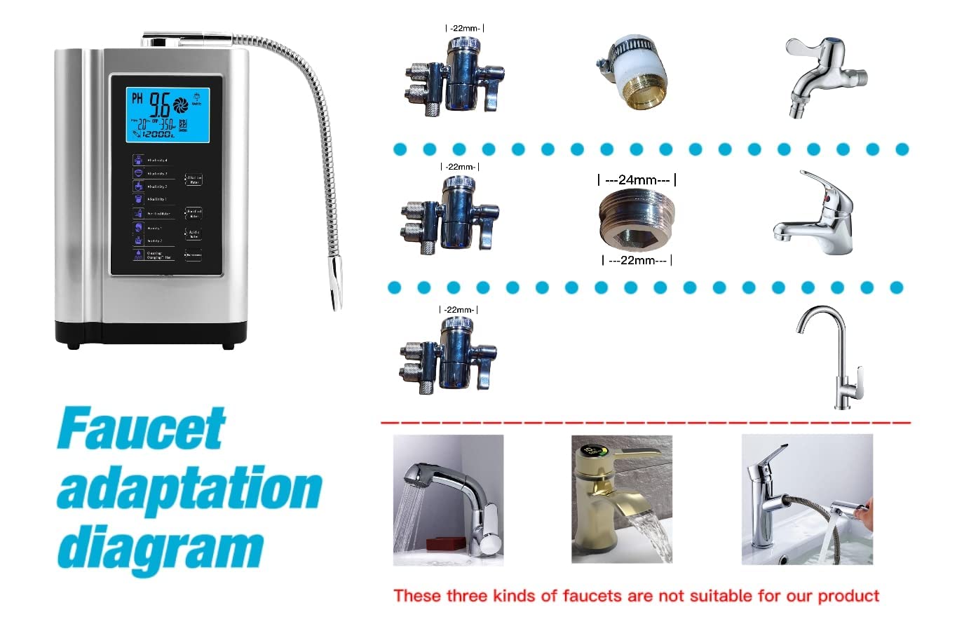 Alkaline Water Ionizer, Water Purifier Machine