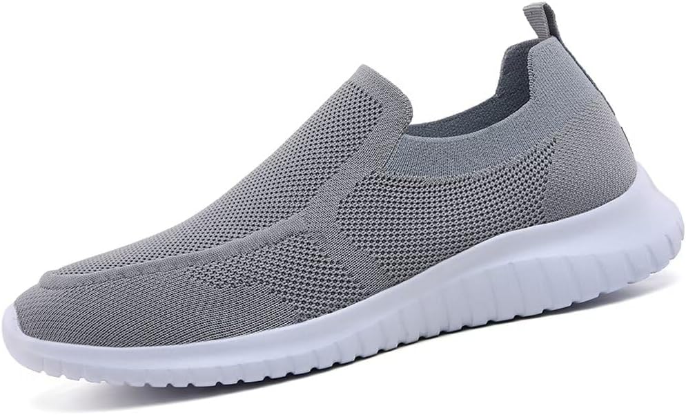 konhill Mens Slip-On Knit Walking Sneakers