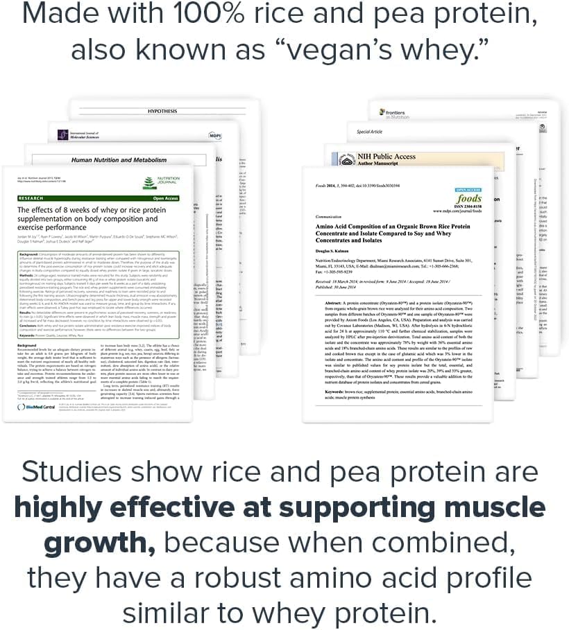 LEGION Plant+ Vegan Protein Powder, Chocolate - Rice and Pea, Plant Based Protein Blend. Gluten Free, GMO Free, Naturally Sweetened and Flavored, 20 Servings, (Chocolate)