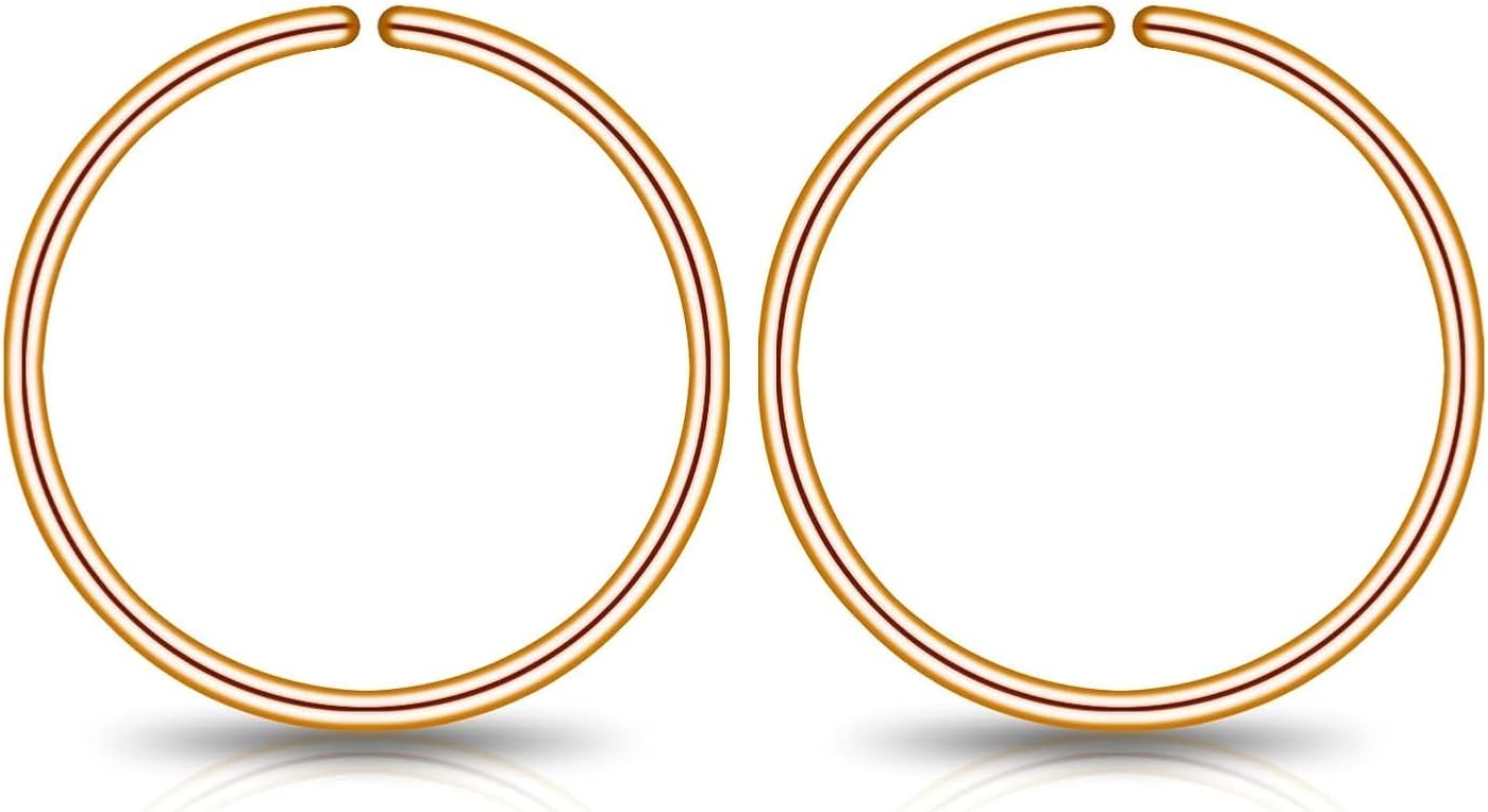 Small Gold or Sterling Silver Huggie Hoop Earrings for Women Cartilage Nose Helix Tragus