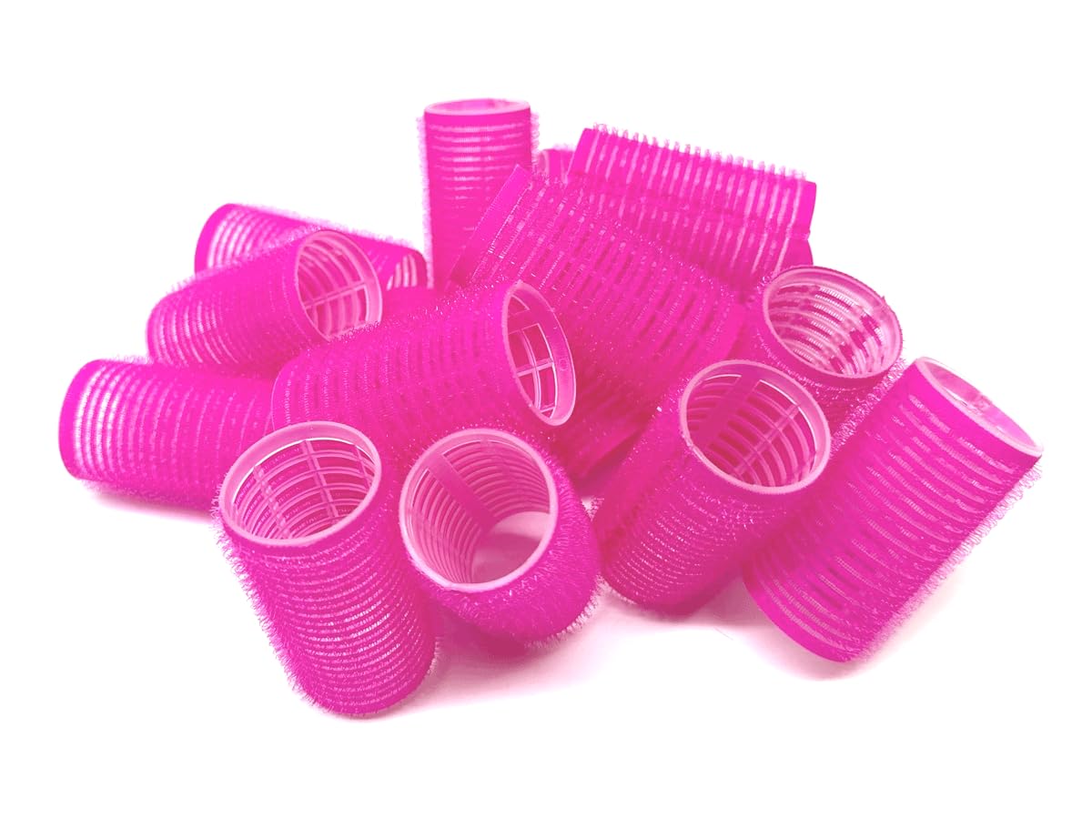 Set of 16 - Medium Size Self Grip Hair Rollers Pro Salon Hairdressing Curlers