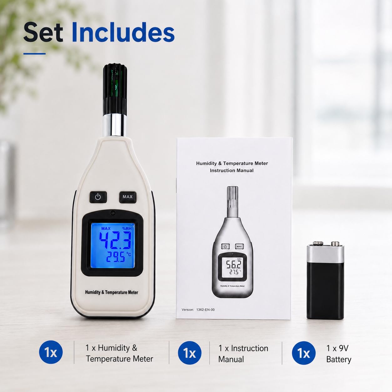 Handheld Digital Humidity & Temperature Meter 0~100% RH/ -30~70°C (-22~158°F) LCD Display Backlight Moisture Thermo Hygrometer Thermometer Small