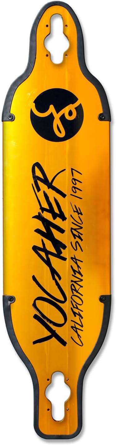 Aluminum Gold or Black Skateboards Longboard Drop Through Deck ONLY or Complete Long Board, for Boys, Girls, Kids, Teens and Adults and for Beginners to Professionals