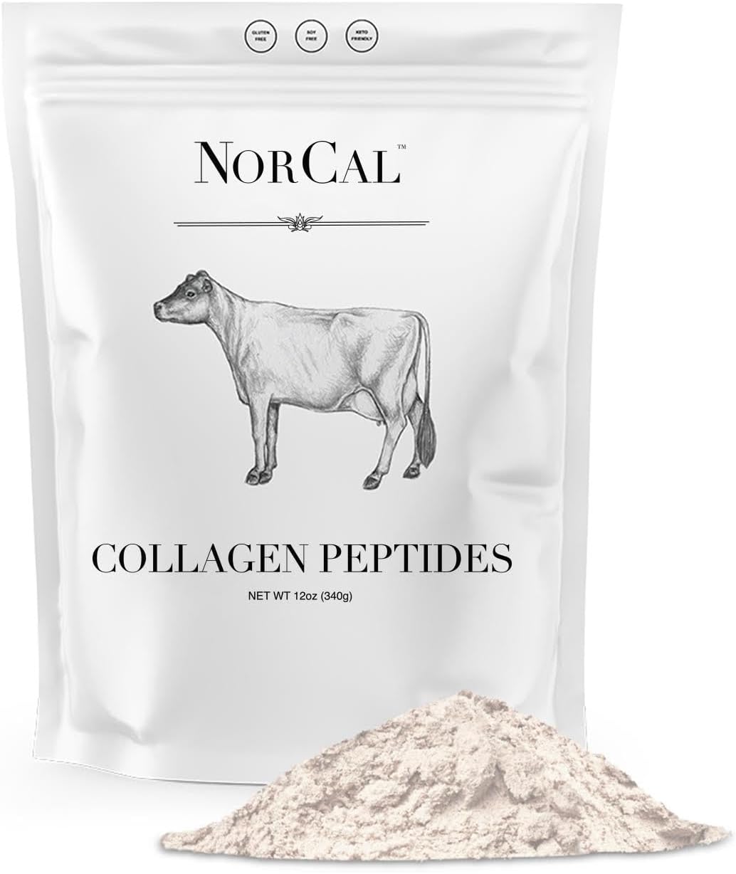 Norcal Organic Hydrolyzed Collagen Peptides, Grass-Fed, 20g Protein, 12oz