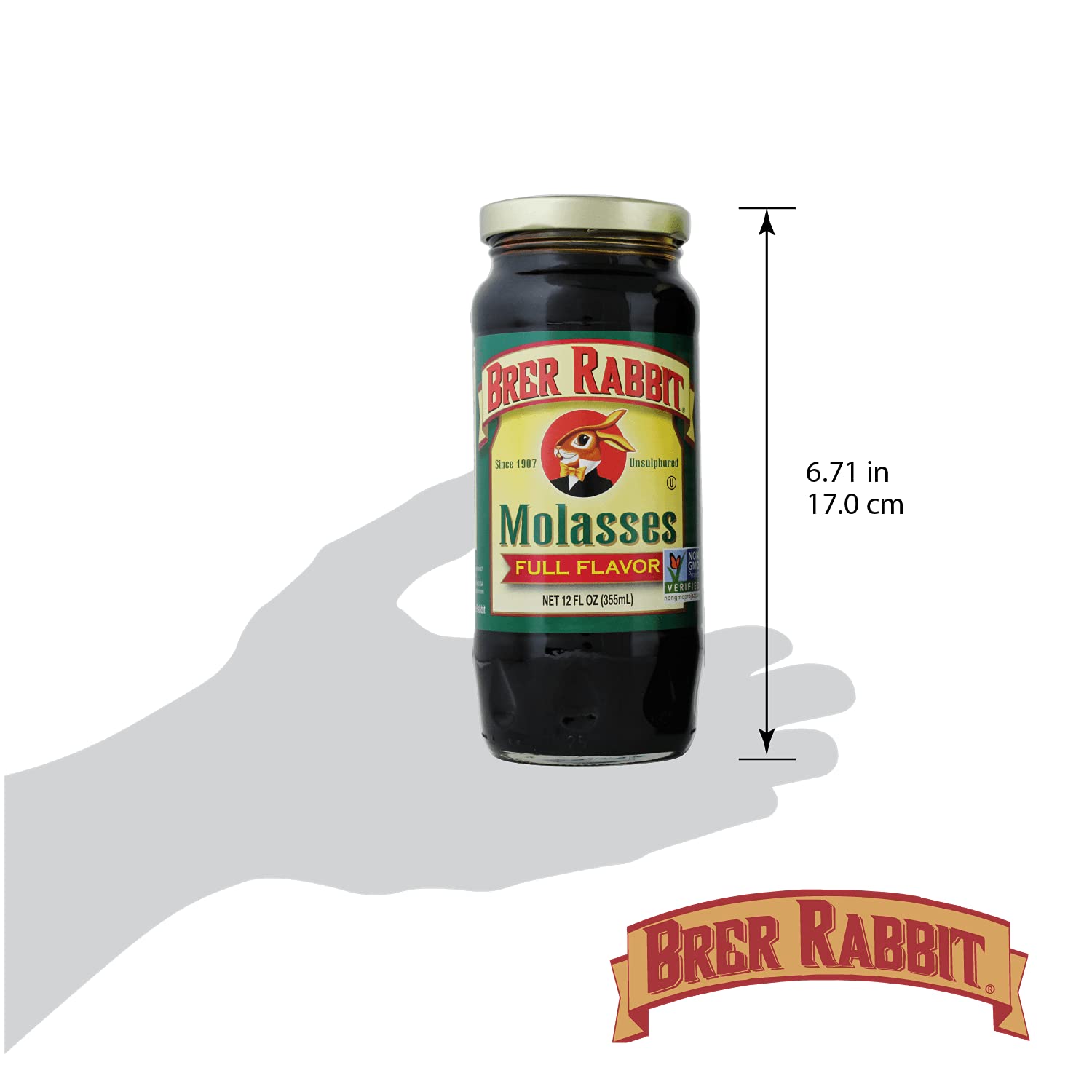 Brer Rabbit Unsulphured Molasses, Full Flavor, 12 Ounce