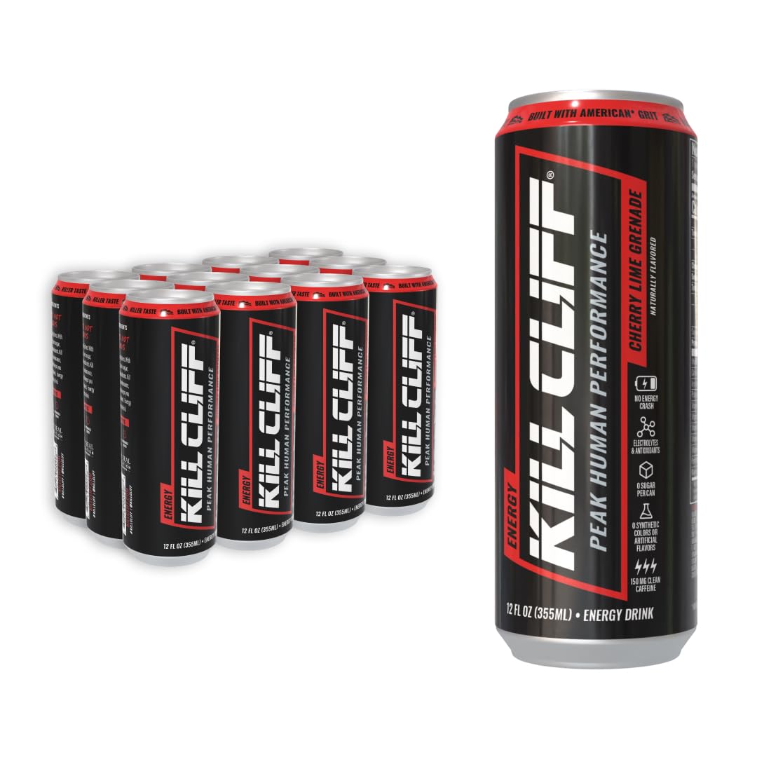 Kill Cliff Energy Drink - Sugar Free - Smashing Citrus 12 oz 12 Pack
