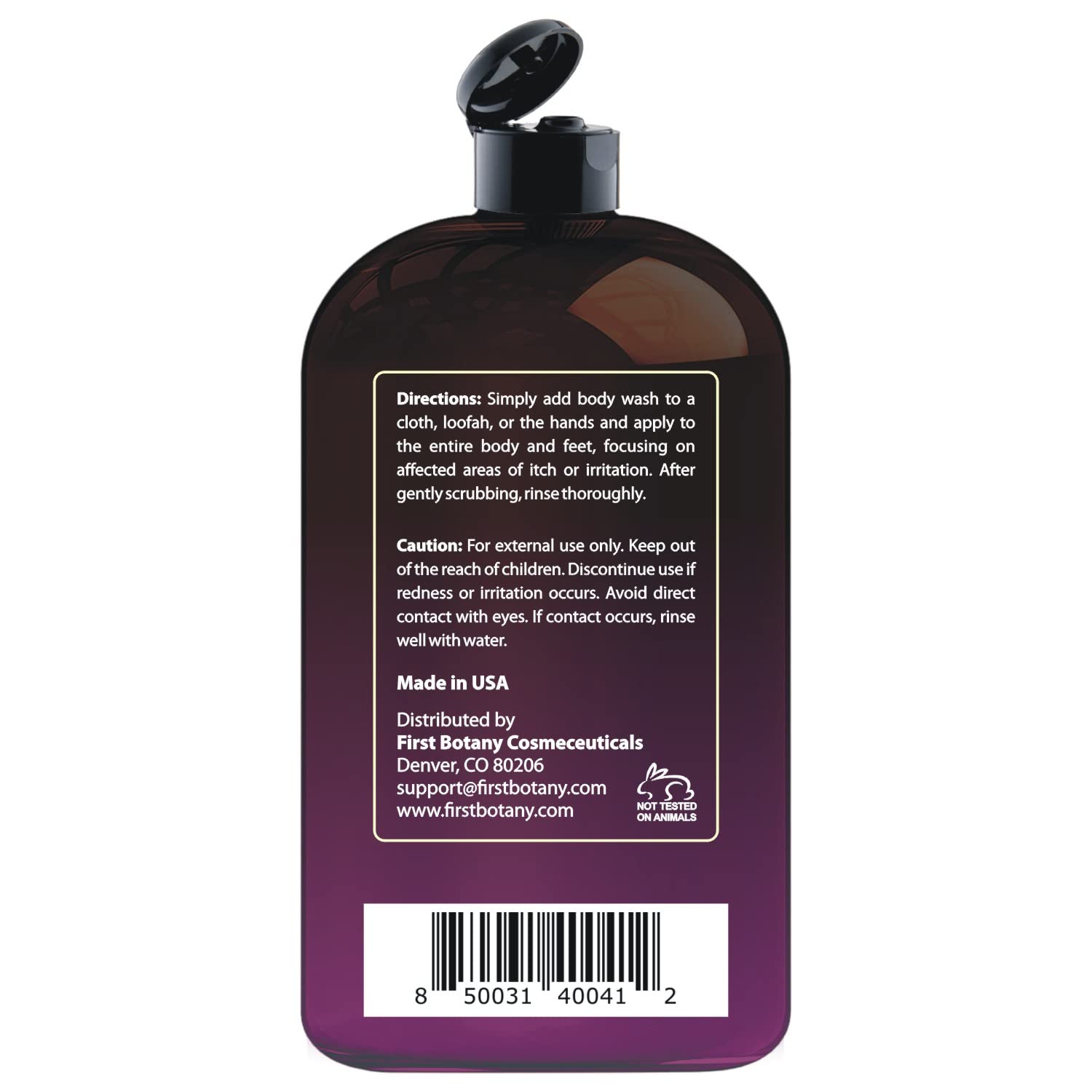 Tea Tree Eucalyptus Body Wash & Skin Cleanser for Women & Men, 16 Fl Oz