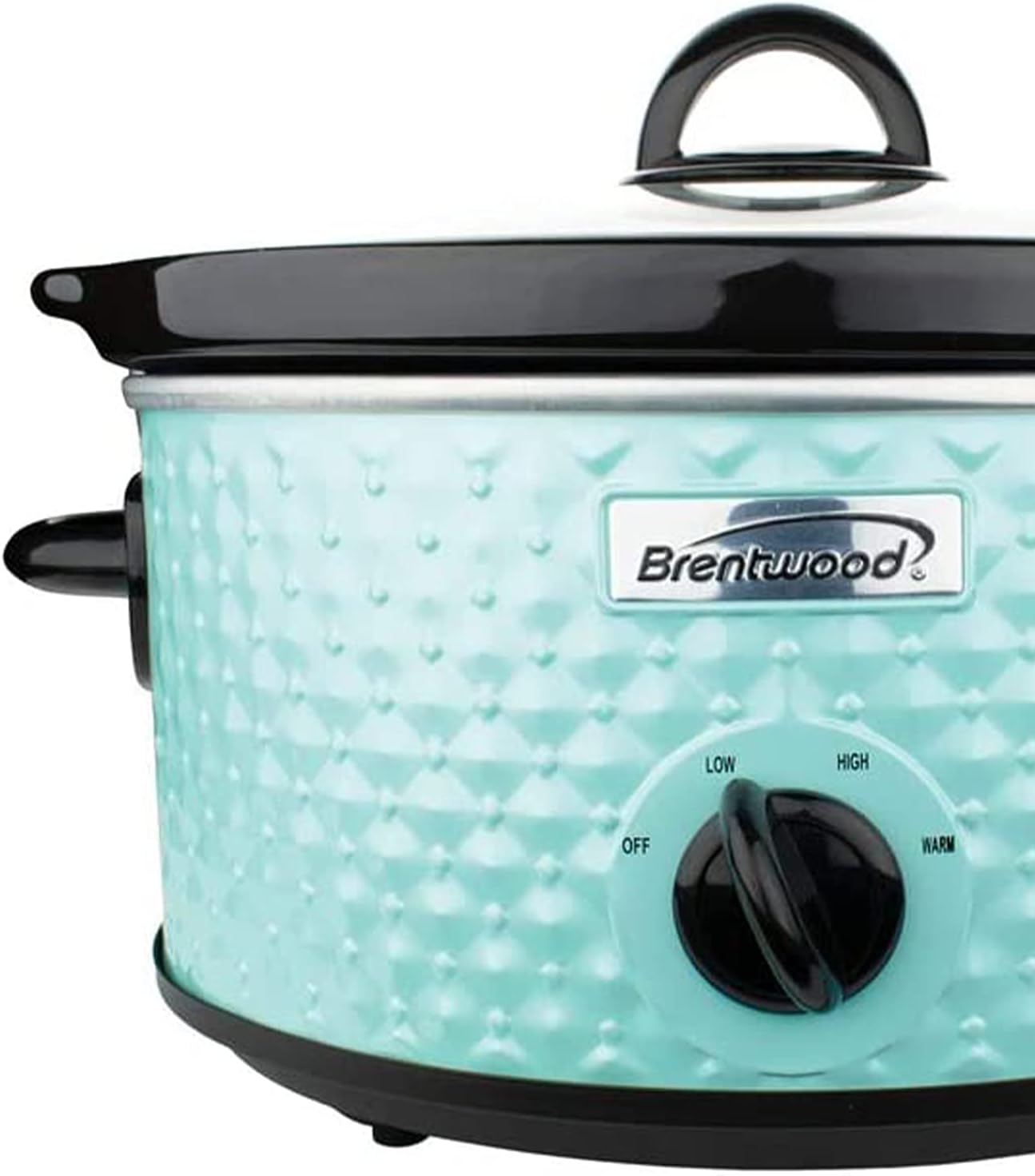 3.5-Quart Diamond-Pattern Slow Cooker (Blue)