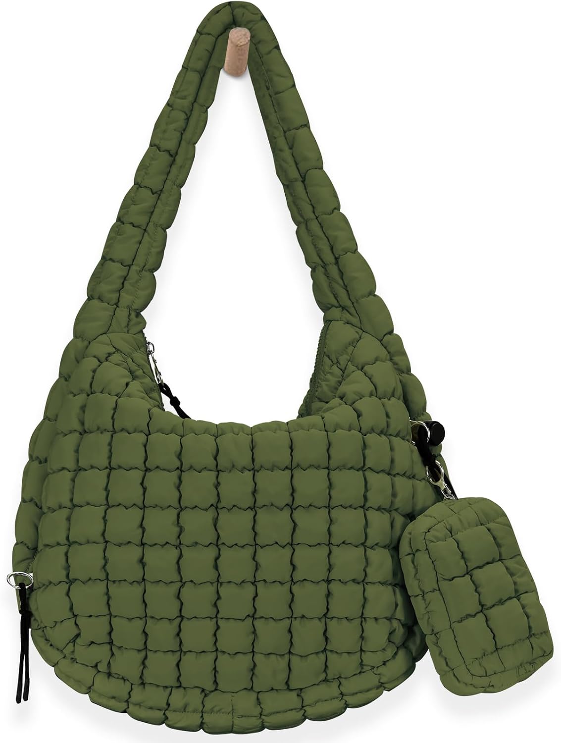 Puffer Tote Bag for Women Large Quilted Puffy Lightweight Carryall Crossbody Tote Bag for Women