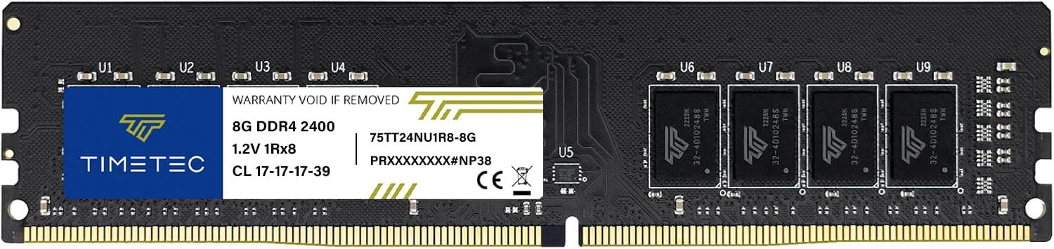 Timetec 16GB DDR4 2400MHz (PC4-2400T) PC4-19200 UDIMM Desktop RAM – 288-Pin 1.2V CL17 Non-ECC Unbuffered DIMM Memory Module Upgrade