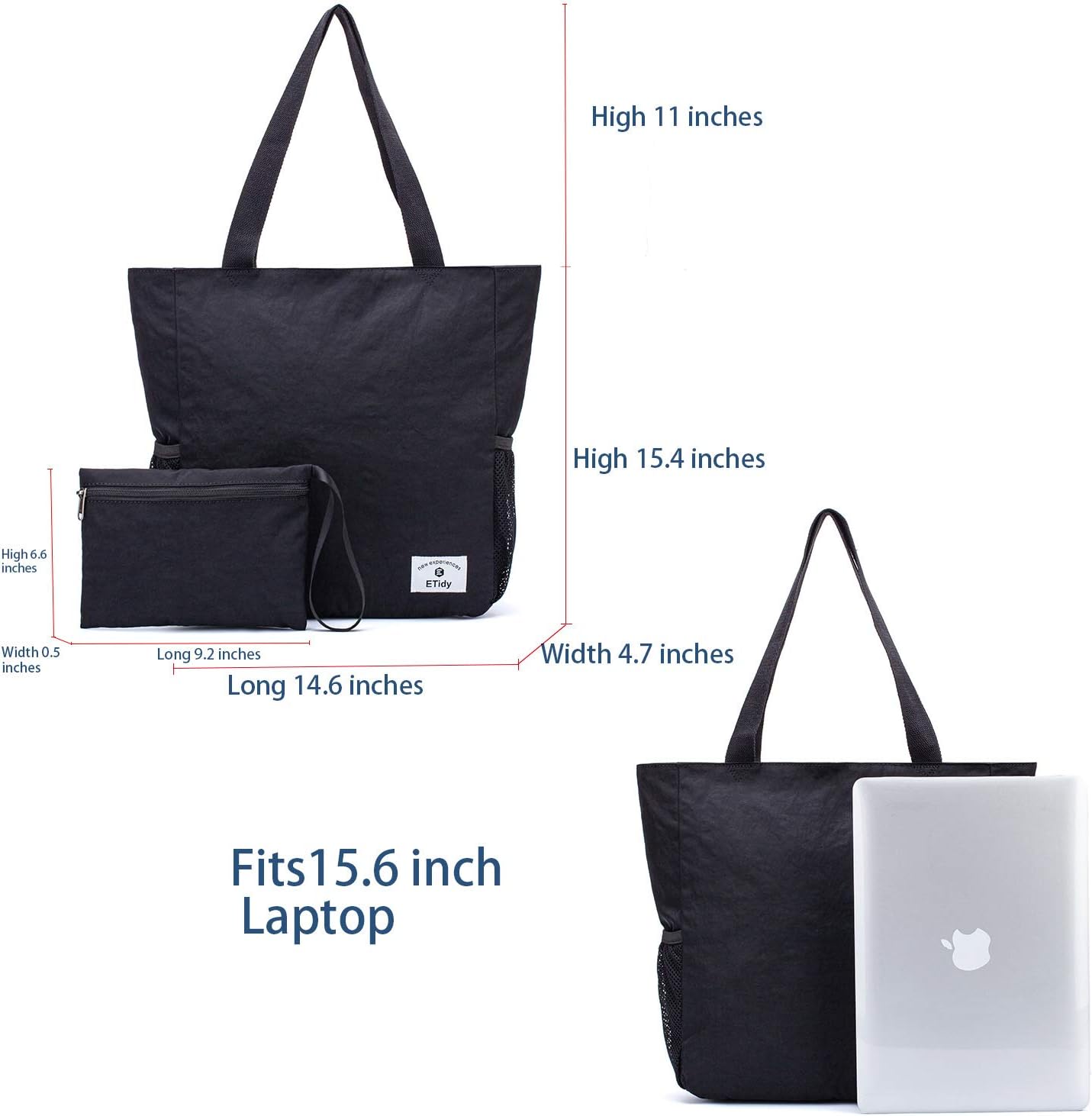 ETidy Large Capacity Foldable Tote Bag With Zipper