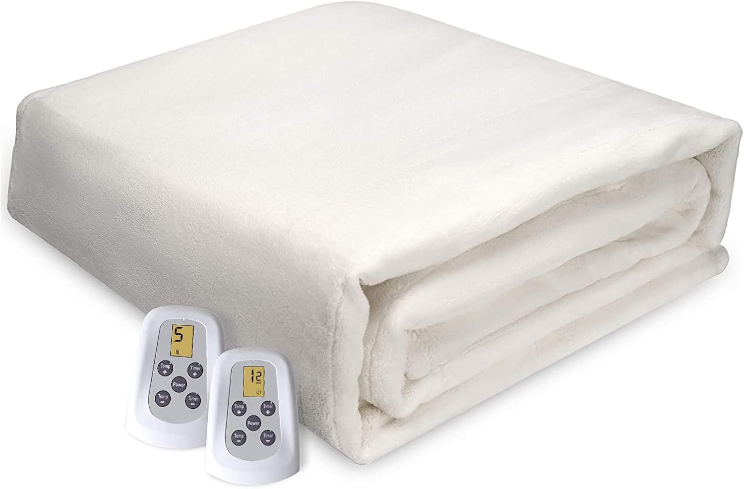 SUNVIVI Heated Blanket King Size, Heating Electric Throw Blanket Dual Control, 10 Heat Settings, 12 Hours Auto Off, Machine Washable, ETL Certified