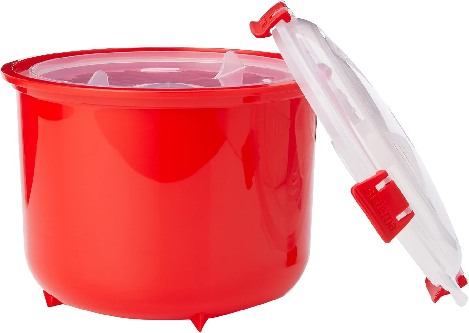 Sistema Heat & Eat Microwaveable Food Steamer with Removable Steamer Basket & Steam Release Vents, Large 3.2L Capacity, Dishwasher & Freezer-Safe, BPA-Free