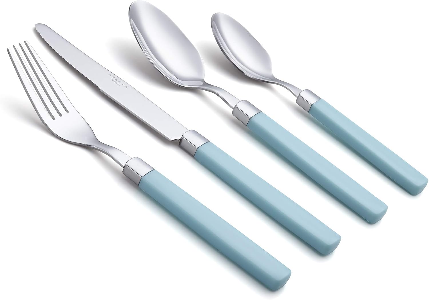 ANNOVA Silverware Set Stainless Steel Colorful Tableware Kitchen Flatware Set Utensils, Includes Dinner Knives, Forks, Spoons