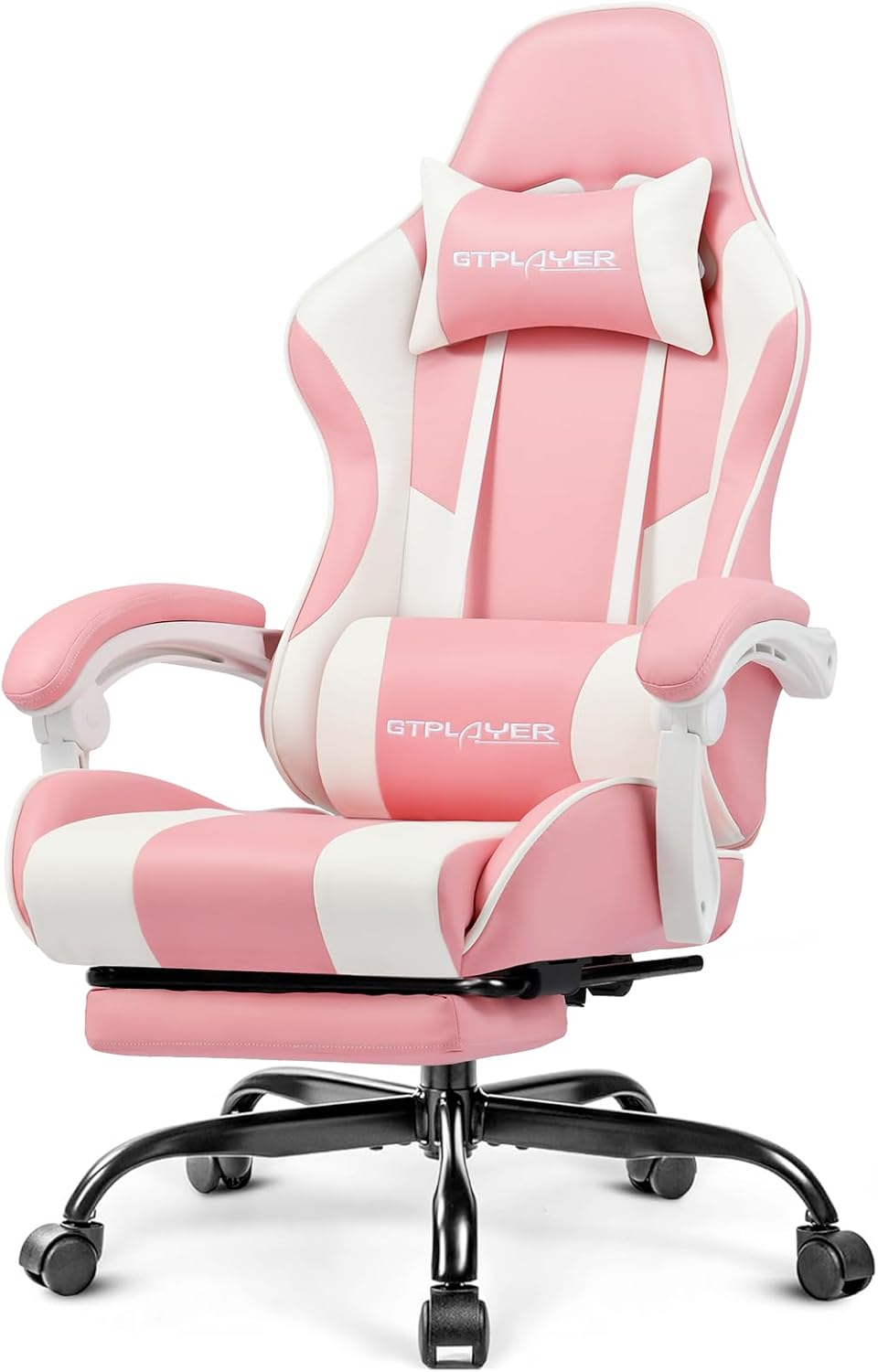 GTPLAYER Gaming Chair, Computer Chair with Footrest and Lumbar Support