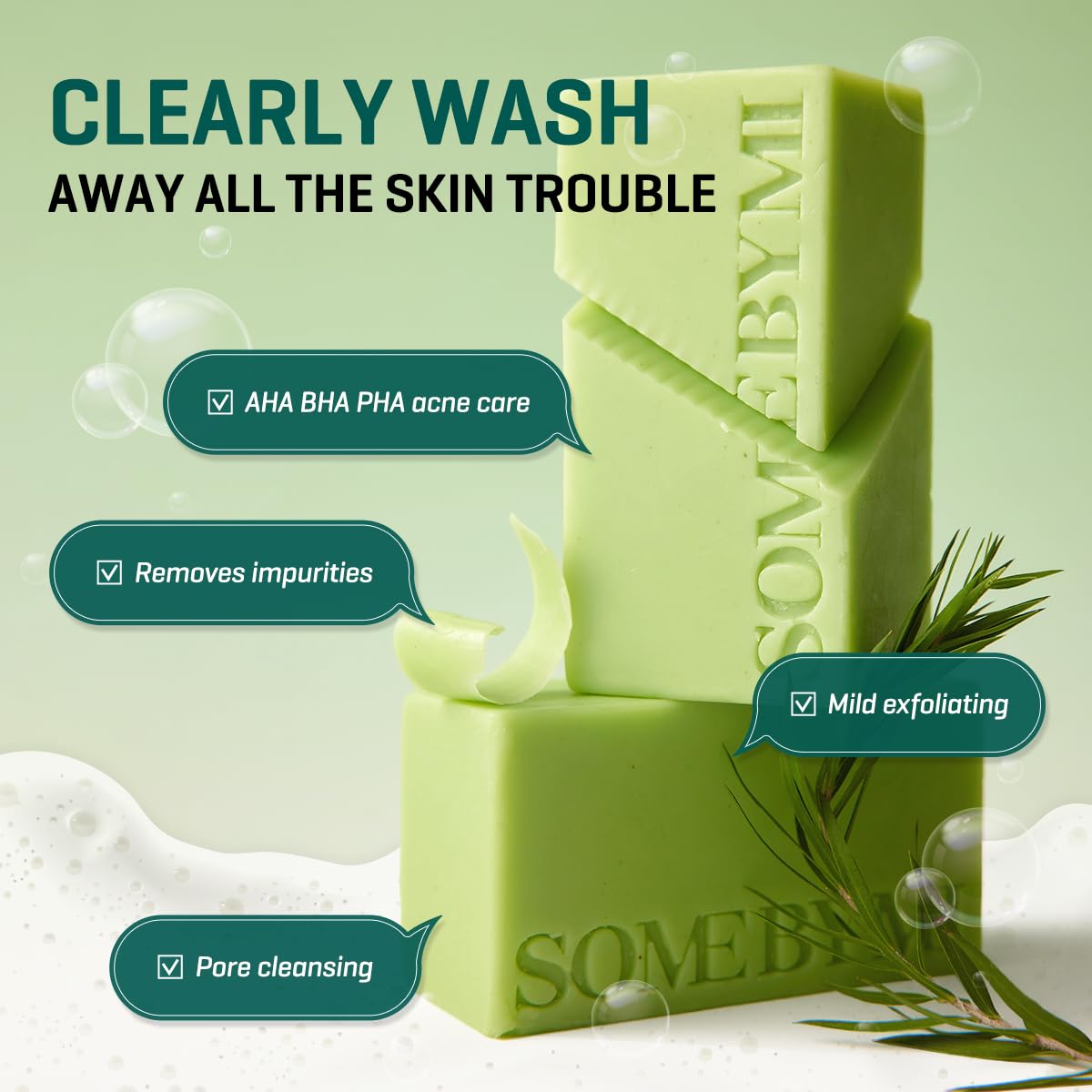 SOME BY MI AHA BHA PHA 30 Days Miracle Acne Clear Body Cleanser 13.5oz – Salicylic Acid & Tea Tree Acne Body Wash – Deep Cleansing