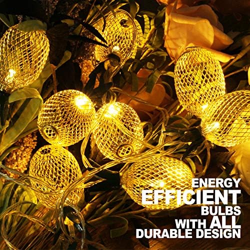 Betus 6.5 Ft 10 LEDs Pineapple Fairy String Light - Decor Gifts Battery Operated for DIY Christmas Tropical Theme Party Festival Wedding Home Party