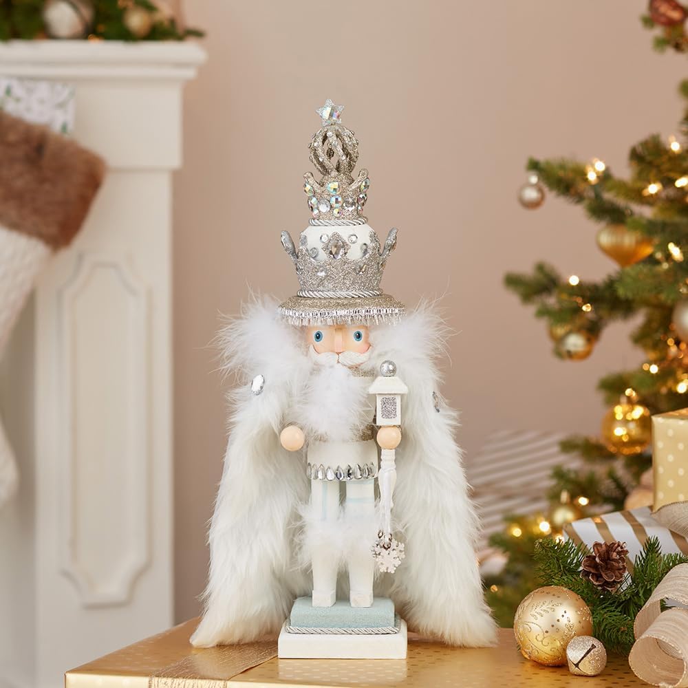 Kurt S. Adler 18-Inch Hollywood White Fur King Nutcracker, Multicolor