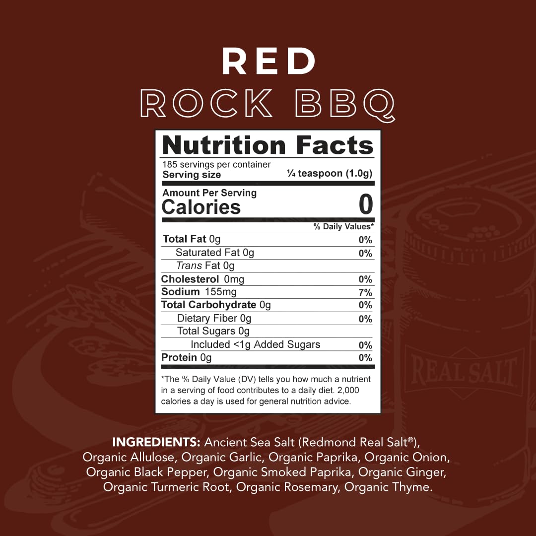 Redmond - Real Salt Seasoning, Natural Unrefined Gluten Free 8.25 Ounce
