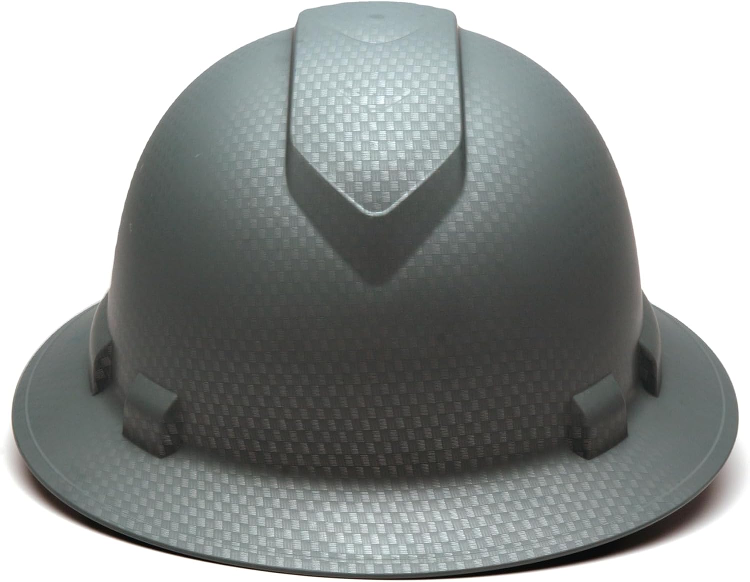Pyramex Ridgeline Full Brim Hard Hat 4 Point Ratchet White | Full-brim sun & rain protection, HDPE shell, Ratchet suspension, Construction & utility, ANSI Z89.1 Type I Class C/G/E
