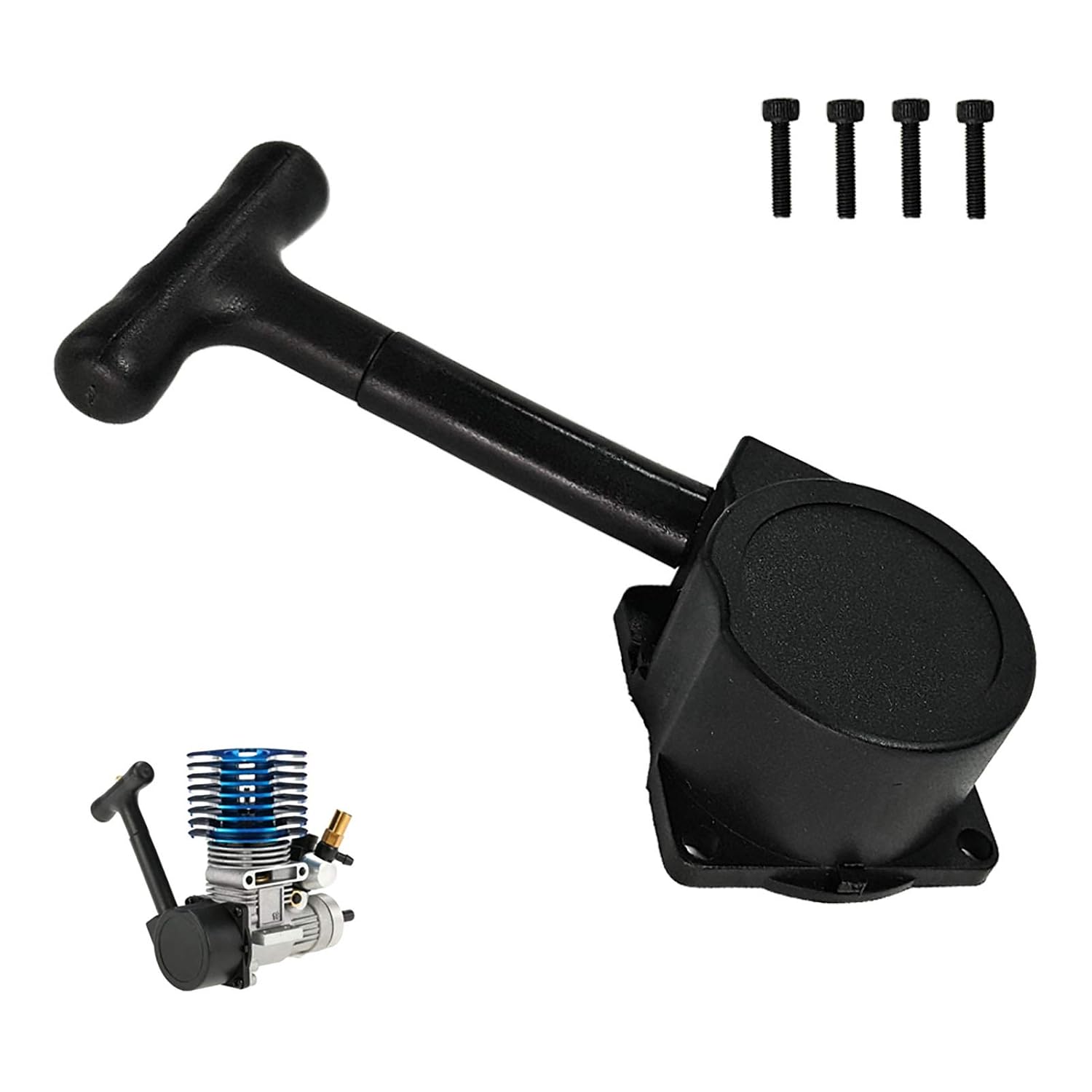 RC Nitro Car Pull Starter R020 Recoil Start Accessory for 1/10 Vertex VX .16 .18 .21 CXP SH .18 .21 RC Nitro Engine