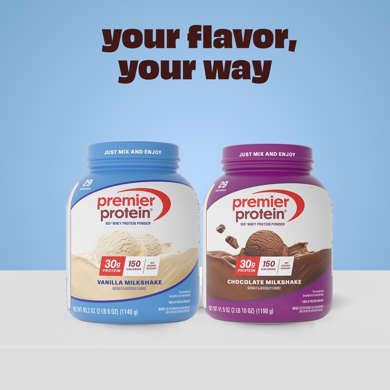 Premier Protein 30g High Protein Powder, 100% Whey, Chocolate, 17 Servings | No Added Sugar, Supports Muscle Health, Soy & Gluten-Free, 1.44 lb