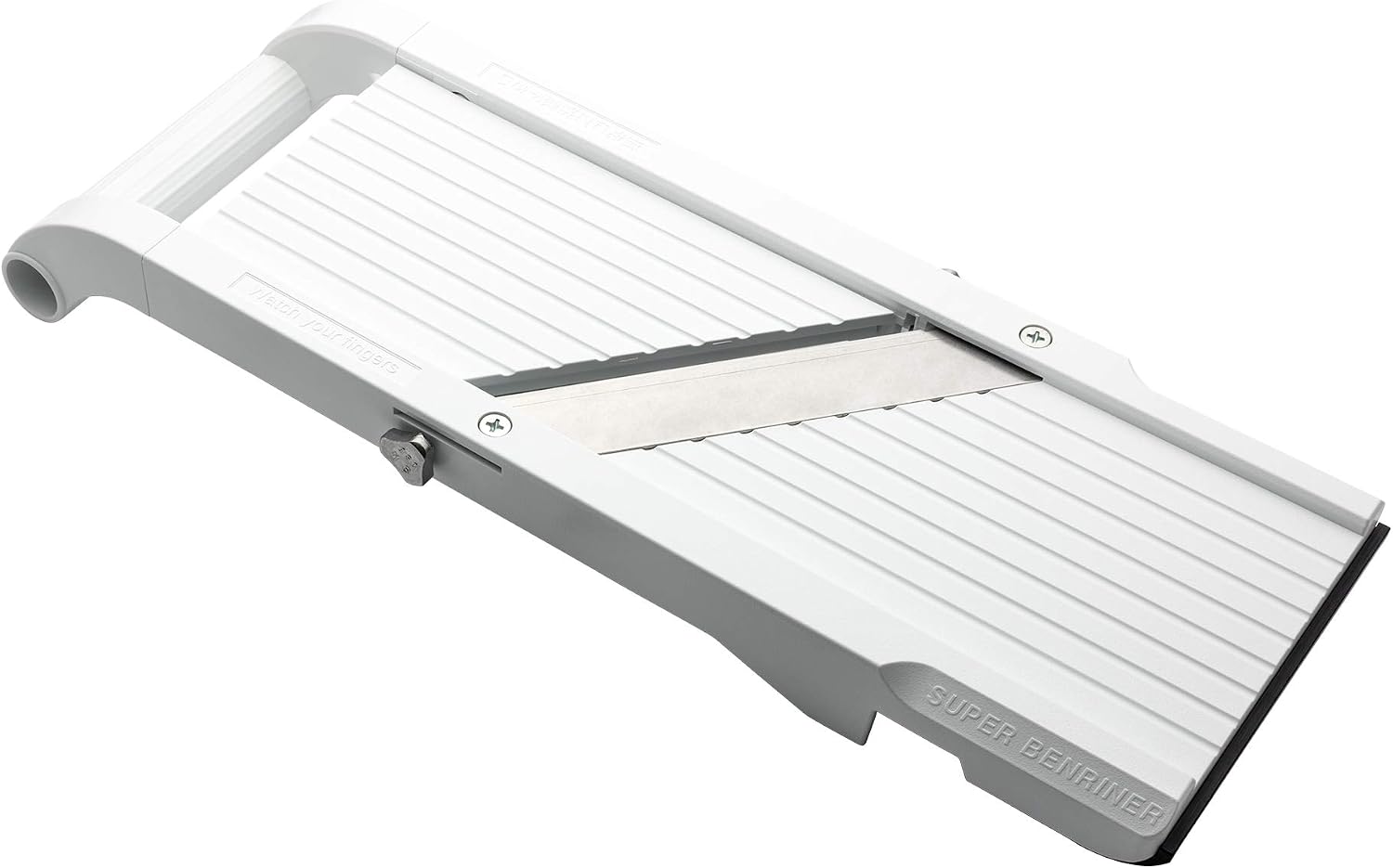 Benriner Mandoline Slicer with 4 Blades, Japanese Stainless Steel, BPA Free, 12.75 x 3.625-Inches, Beige