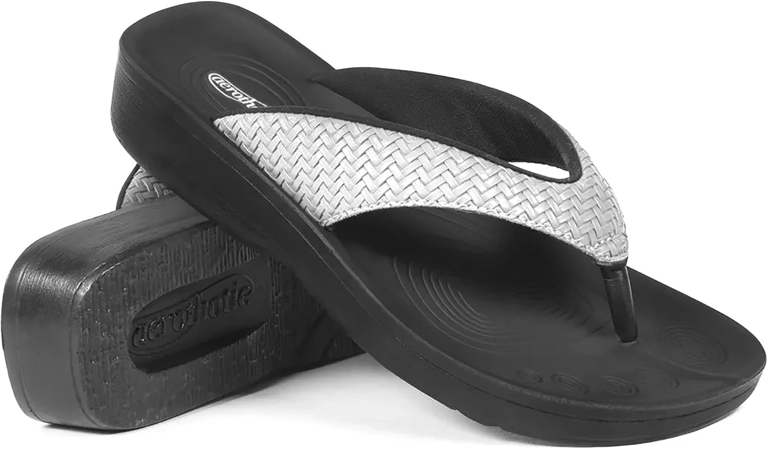 AEROTHOTIC Comfortable Arch Support Flip Flops for Women Orthotic Sandals