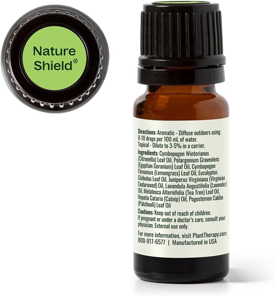 Plant Therapy Nature Shield Essential Oil Blend 10 mL (1/3 oz) | 100% Pure, Undiluted, Natural Aromatherapy, for Camping and Outdoor Activities