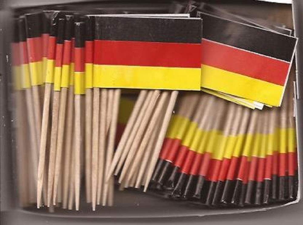 One Box of 100 Nicaragua Toothpick Flags, 100 Small Mini International Flag Cupcake Toothpicks or Cocktail Picks