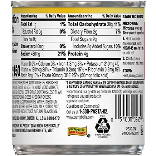 SpaghettiOs Original Canned Pasta, 15.8 oz Can