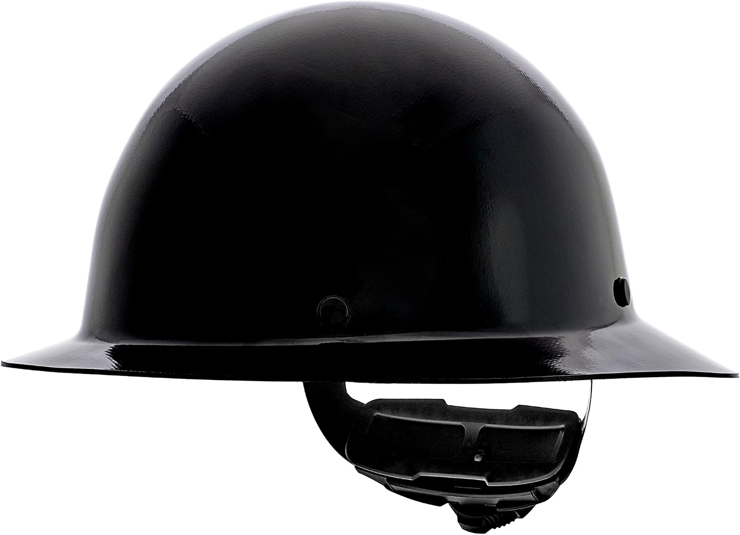 MSA Skullgard Full-Brim Hard Hat with Suspension - Non-Slotted Cap, Made of Phenolic Resin, Radiant Heat Loads up to 350F, Standard Size Hard Hat | Fas-Trac III Ratchet Suspension