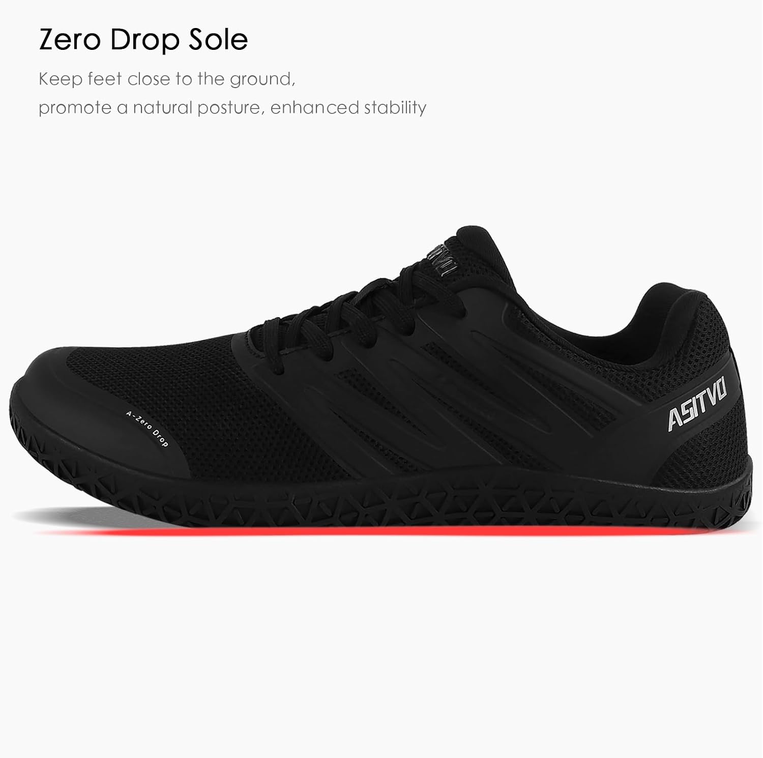 ASITVO Wide Men's Barefoot Zero Drop Sole Minimalist Sneakers Walking Shoes | Width Toe Box Cross Trainer Gym TPU Toe No-Sew Upper Grounding