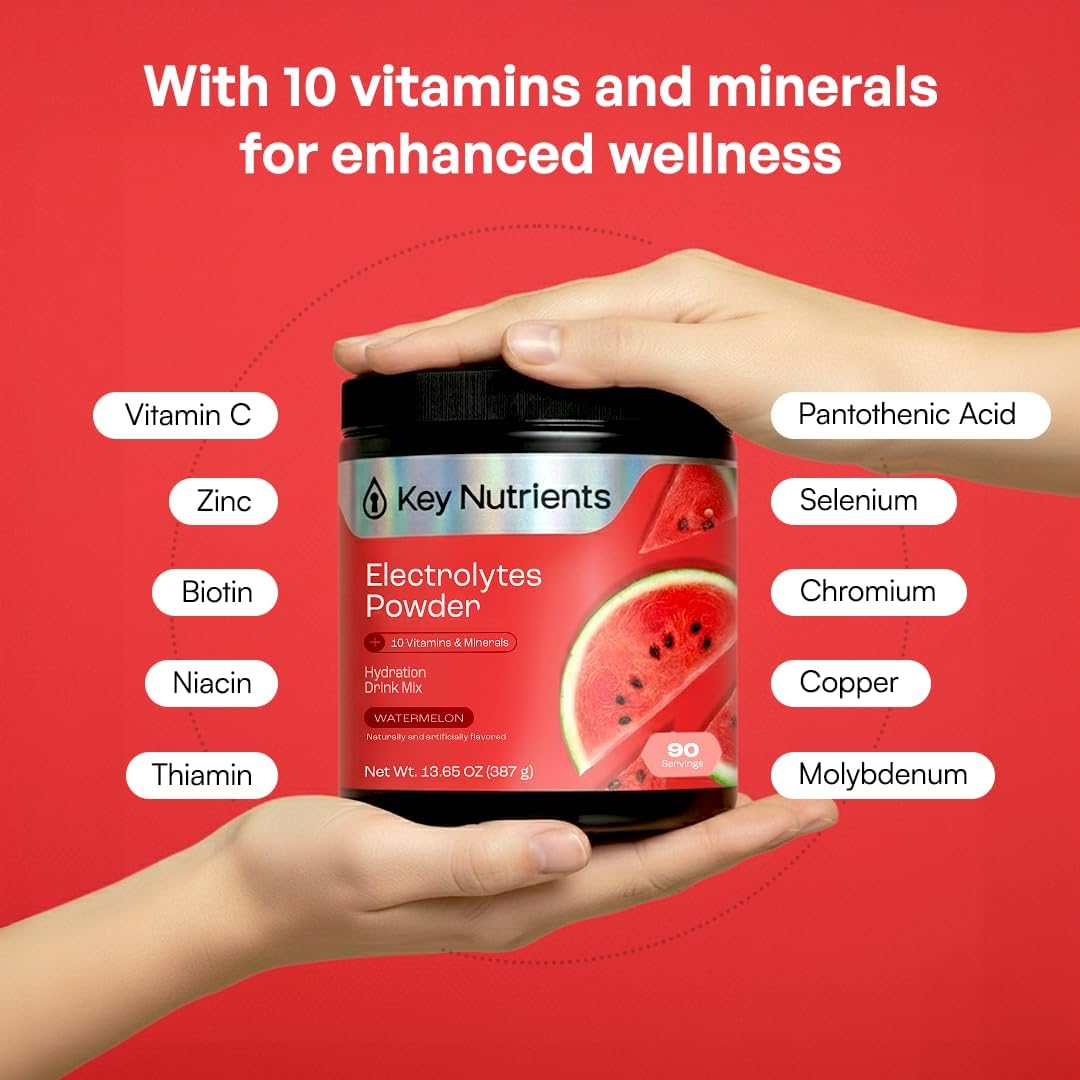 KEY NUTRIENTS Sugar Free Electrolyte Tablets, Hydration Pills, 200 Capsules