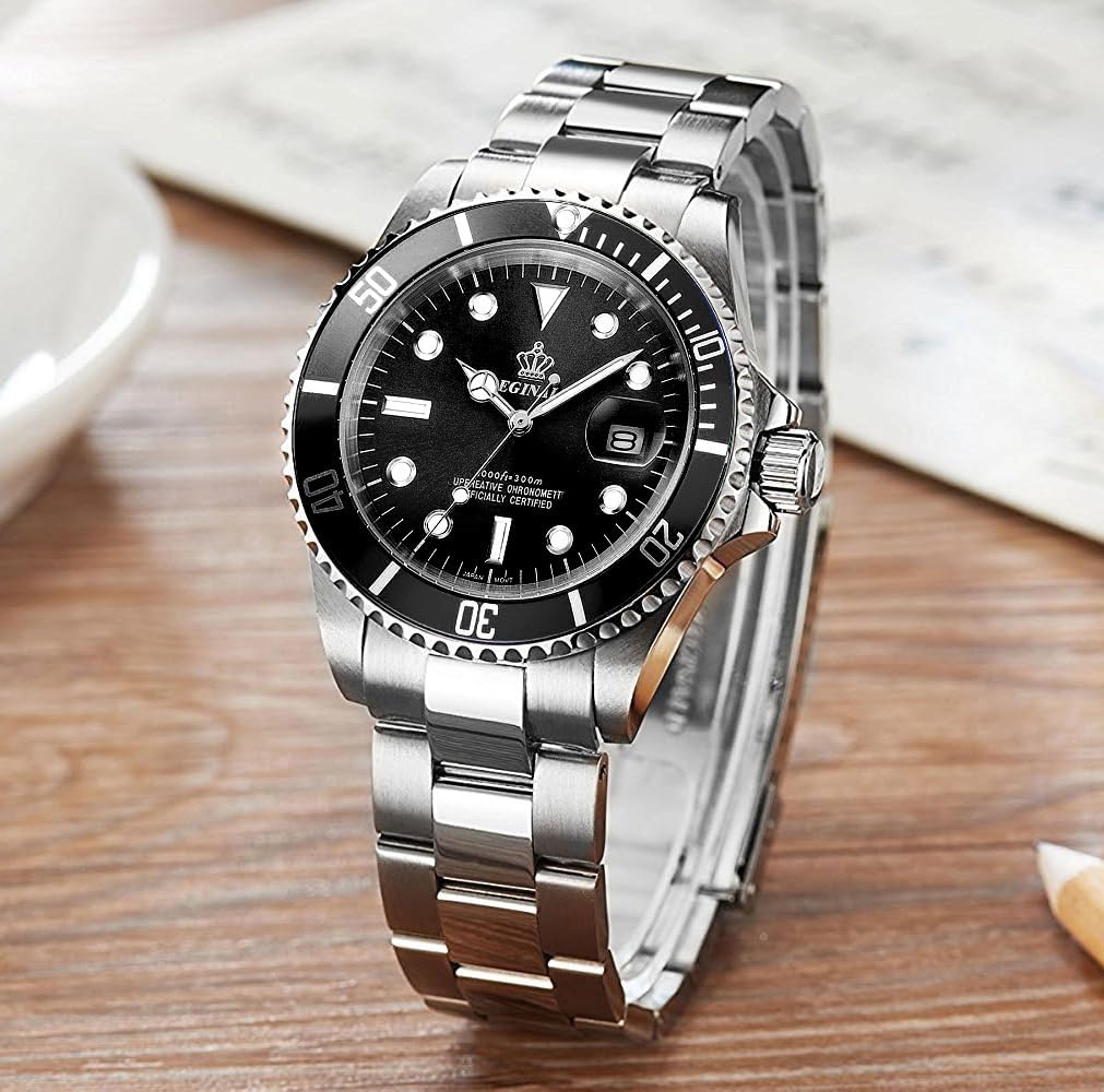 Reginald Men's Diver-Inspired Quartz Watch Sapphire Crystal 40mm