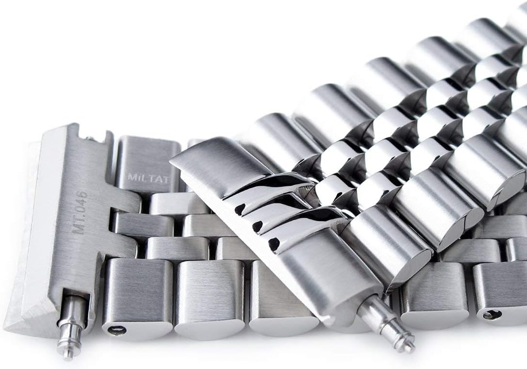 MiLTAT 22mm Watch Band for Seiko Turtle SRP775 SRP777 SRPA21, Super-J Solid Screw-Links