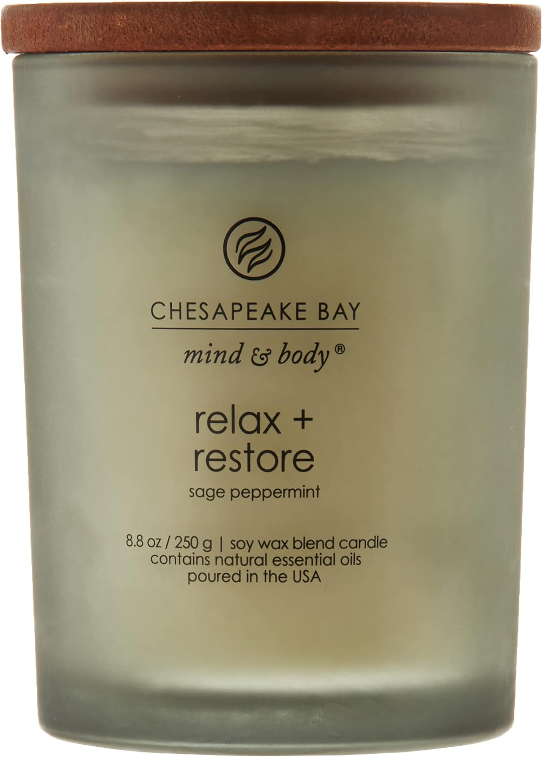 Chesapeake Bay Balance + Harmony Scented Candle Water Lily Pear Fragrance 50 Hours Burn Time Warm & Decorative Soy Wax Blend
