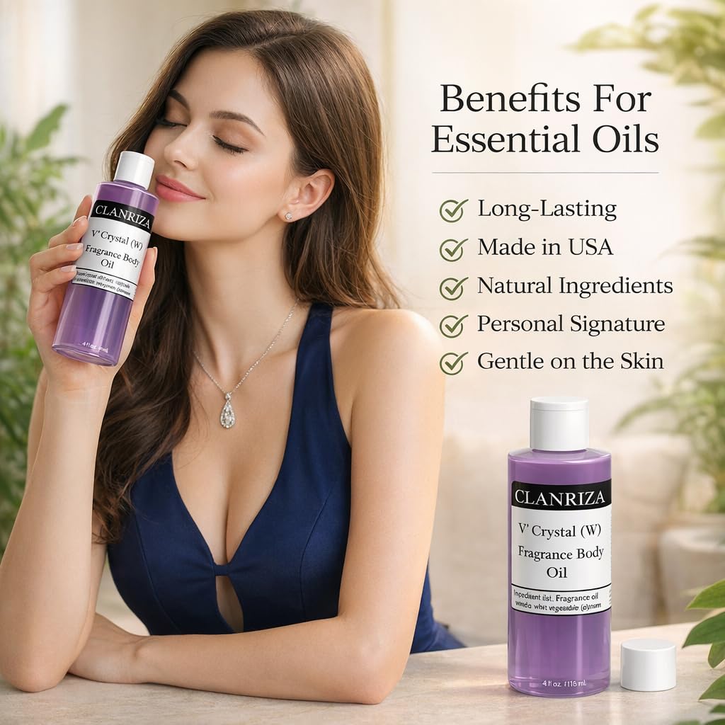 1 Fl Oz V' Crystal Natural Fragrance Body Oil For Women