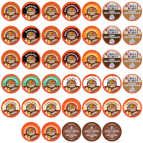 Perfect Samplers Coffee, Tea, Cider,Cappuccino For Keurig K Cups Brewers, Mix 40 Count