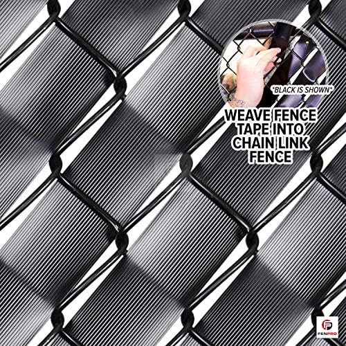 Chain Link Fence Privacy Tape 250 ft (40 SqFt) (Arctic White) | Gardening, Outdoor Wall, Balcony, Patio, Yard, Injury Prevention, Safety Fence Cover for Dog, Other Pet Hedge Slats