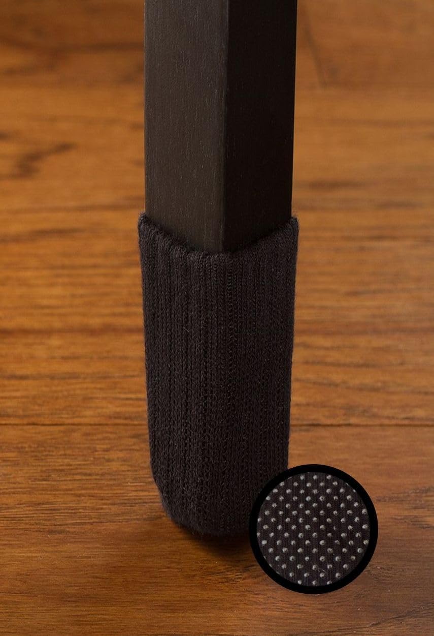 Small/Chocolate Brown, NancyProtectz Patented with Grips/Chair Leg Floor Protectors. The Original Furniture Sock
