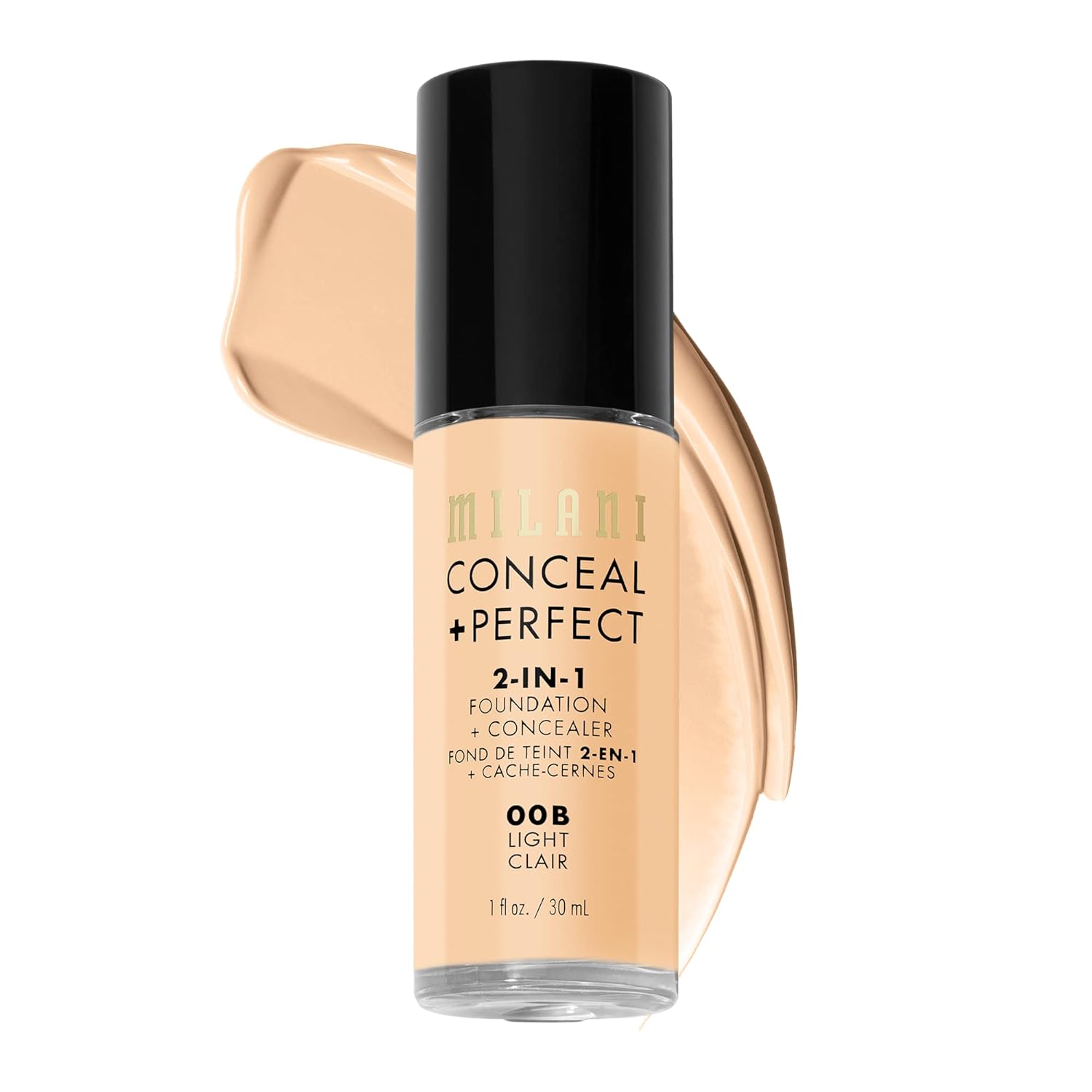 Milani Conceal + Perfect 2-in-1 Foundation + Concealer Makeup -13-Chestnut | Medium-To-Full Coverage, Natural-Matte Finish. Under Eye Corrector, Cover Redness & Imperfections. Waterproof & Sweat-Proof.