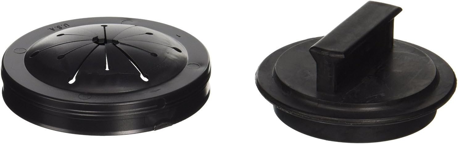Waste King L-3200 Garbage Disposal with Power Cord, 3/4 HP & King 1025 EZ Mount Garbage Disposal Stopper and Splash Guard, Black