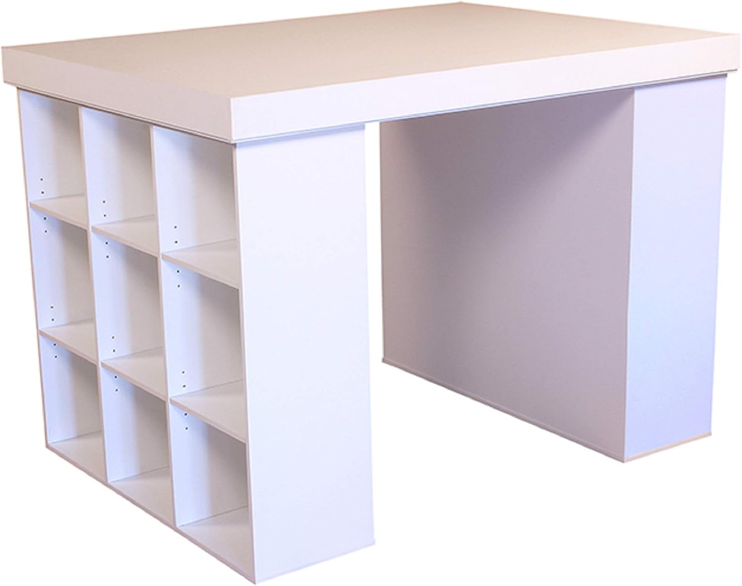 Venture Horizon Project Center Desk with Two 9-Cubby Bookcase (Oak)