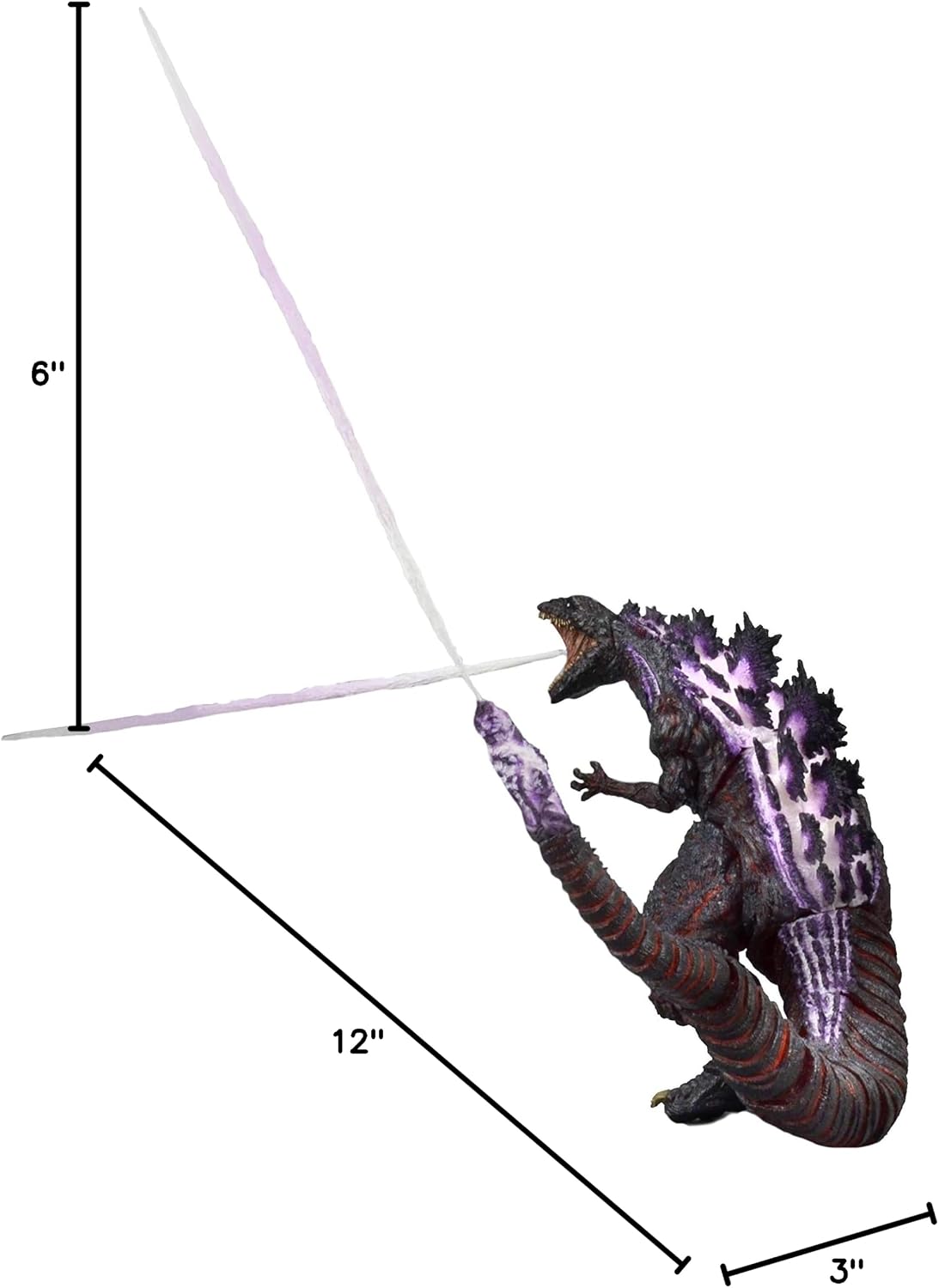 NECA 12" Head-to-Tail Action Figure, Atomic Blast Shin Godzilla (2016), Brown