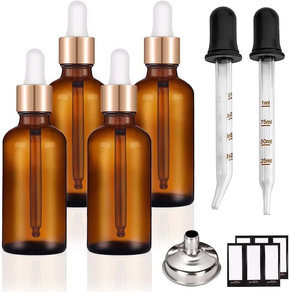 PrettyCare Glass Eye Dropper Bottles 99 Pack