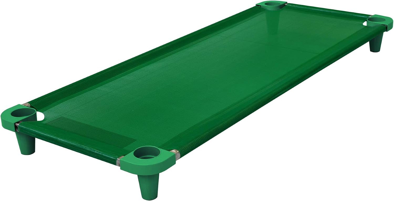 Acrimet Toddler Cot Bed for Kids, Travel, Day Care, 52" x 21" Green, 1 Pack