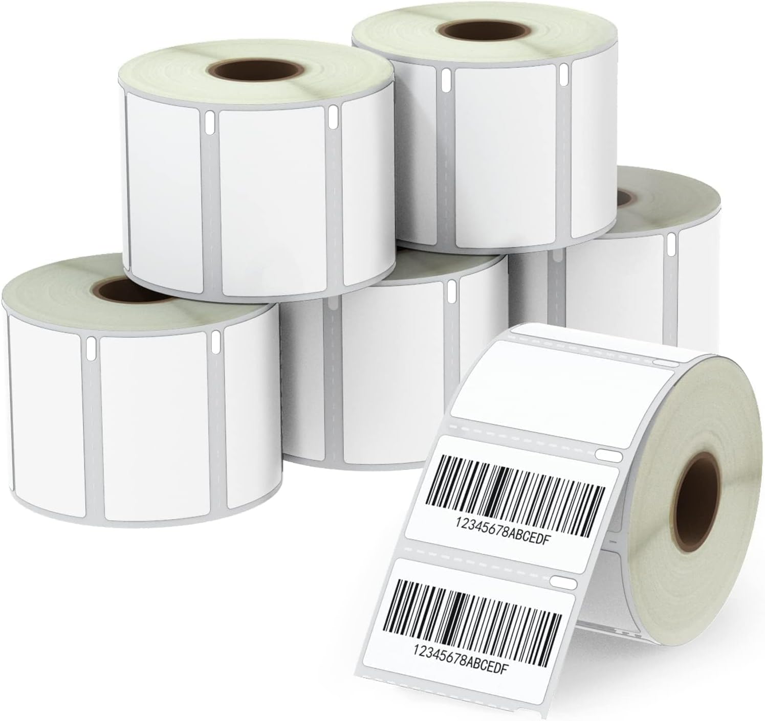 BETCKEY - Compatible DYMO 30334 (2-1/4" x 1-1/4") Multipurpose Barcode Labels, Perforated, Compatible with DYMO Labelwriter 450, 4XL, NOT FIT 550 & 5XL [10 Rolls/10000 Labels]