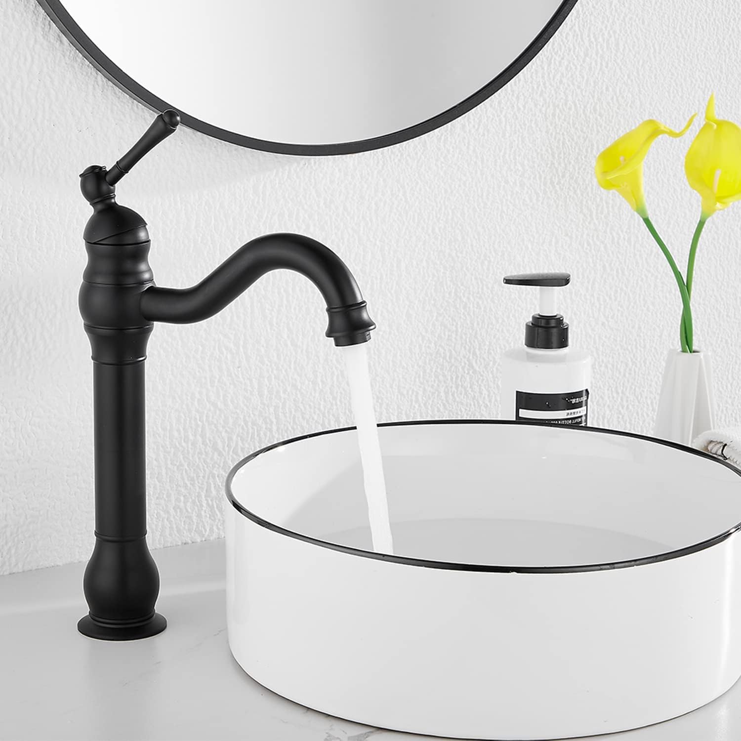 Oil Rubbed Bronze Bathroom Faucet Single Handle One Hole